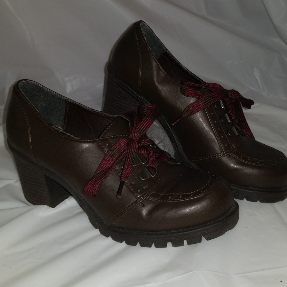 Brown lace up shoes